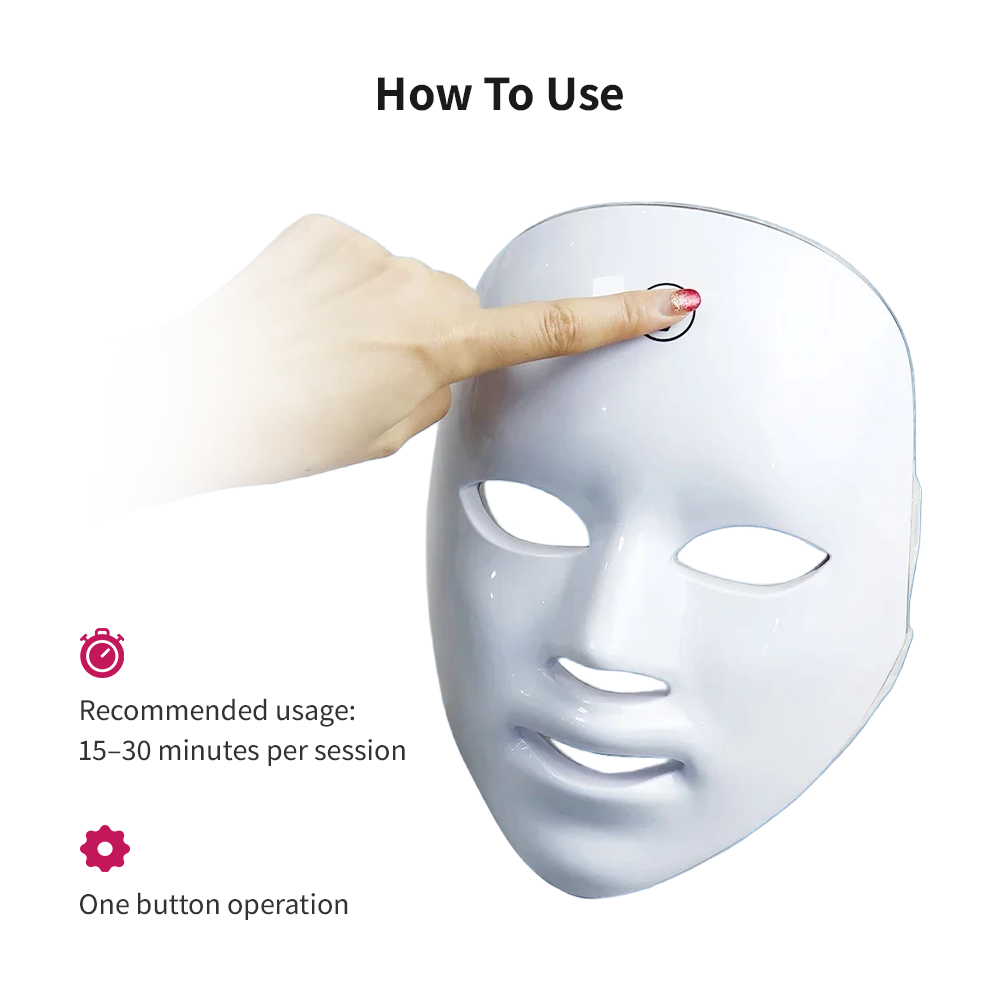 Rechargeable Facial LED Mask 7 Colors LED Photon Beauty Mask Skin Rejuvenation Home Face Lifting Whitening Beauty Device