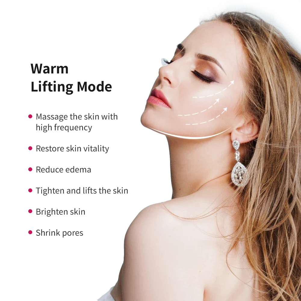 EMS Microcurrent Facial Massager — LED Light Therapy Skin Tightening Device
