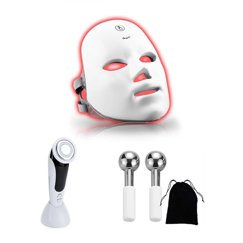 Anti-Ageing Pro Set — LED Face Mask, Microcurrent Facial Massager & Ice Globes