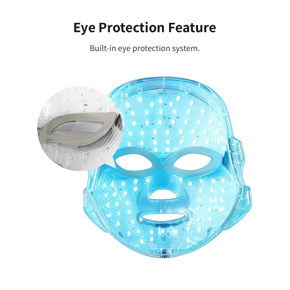 Rechargeable Facial LED Mask 7 Colors LED Photon Beauty Mask Skin Rejuvenation Home Face Lifting Whitening Beauty Device