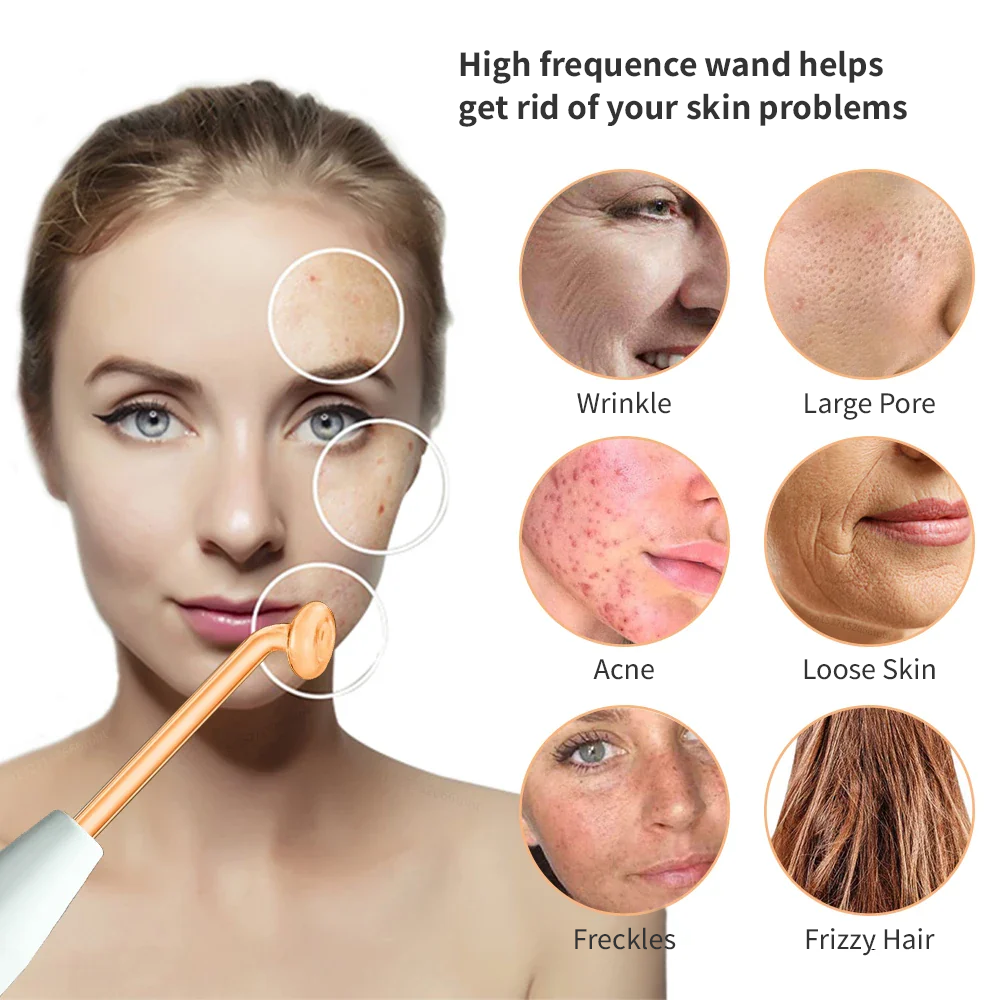 High Frequency Facial Wand — 4 in 1 Skin Therapy Tool