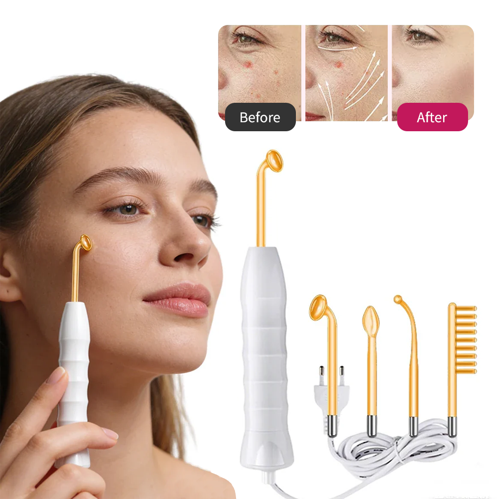 Glow & Go Skin Set — LED Mask, High Frequency Wand & Derma Roller